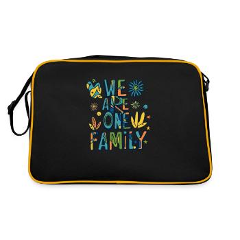 🌈 We Are One Family - T-shirt 🌈 Unité Coloré - Sac Retro - noir/or - Dos