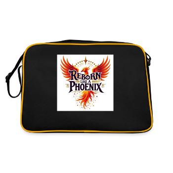 Reborn Like A Phoenix - Retro Bag - black/gold - Back