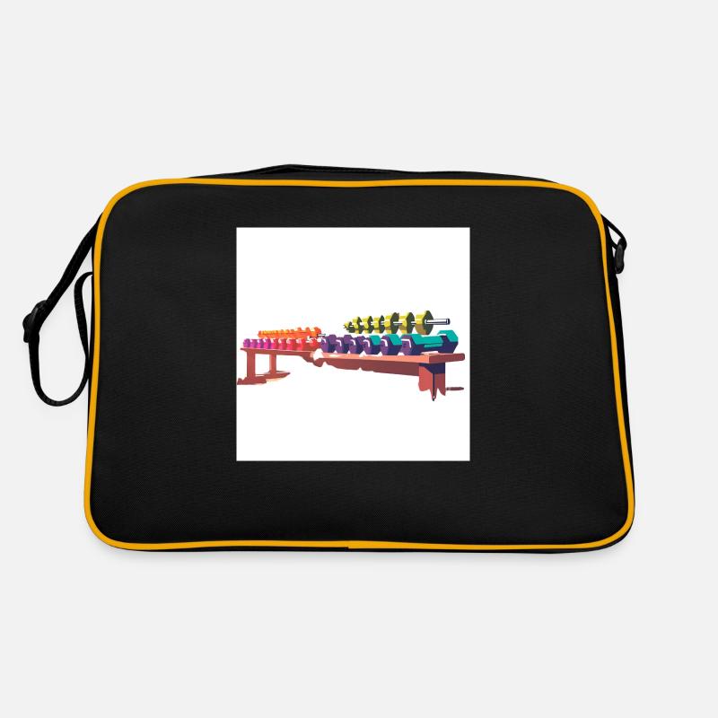 Dumb bells - Retro Bag - black/gold