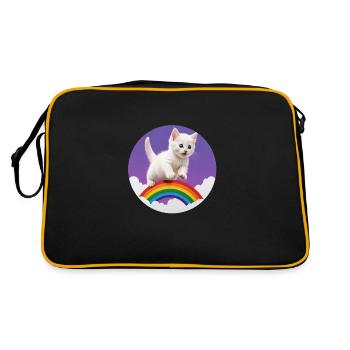 White Kitten Rainbow 2 - Retro Bag - black/gold - Back