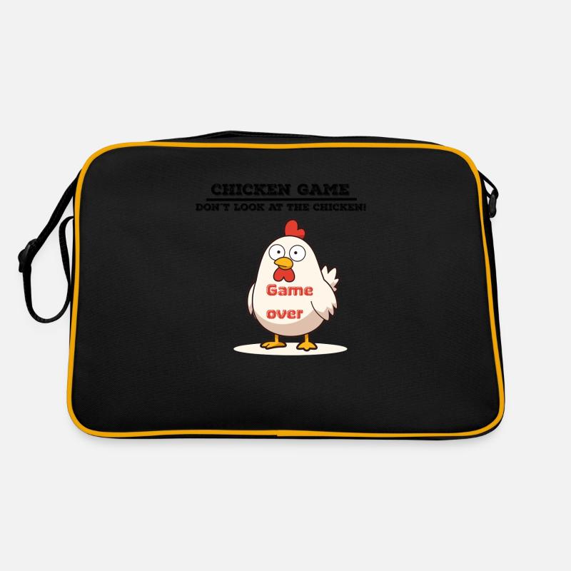 Chicken game - Retro Tasche - Schwarz/Gold