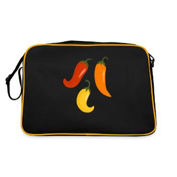 Peperoni - Retro Tasche - Schwarz/Gold - Hinten