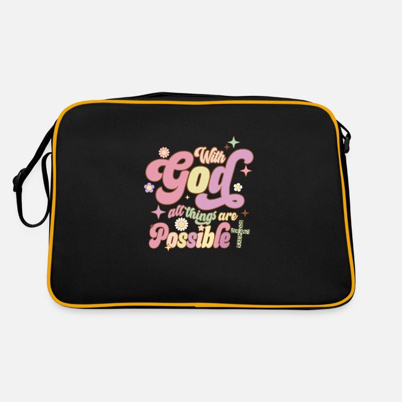 Everything is possible with God Retro Bag