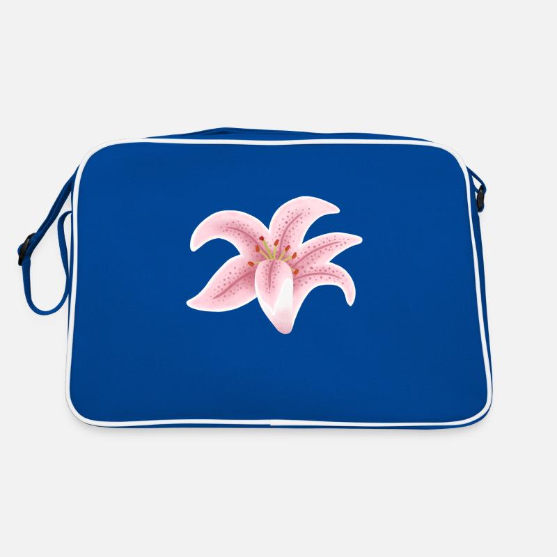 Rosa Lilienblüte Retro Tasche