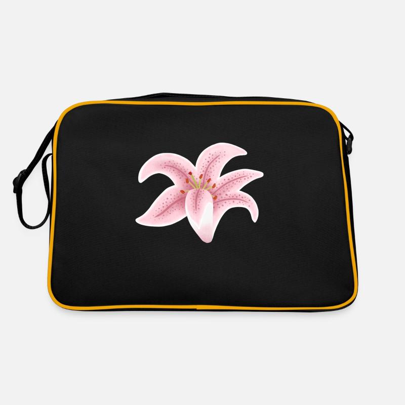 fleur de lys rose Sac Retro