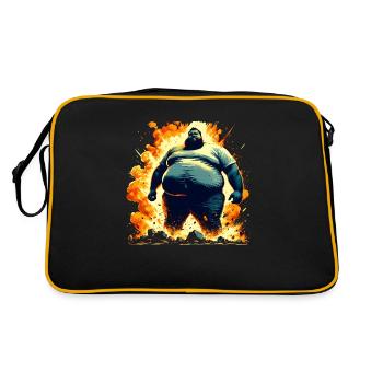 Fat Explosion - Retro Tasche - Schwarz/Gold - Hinten