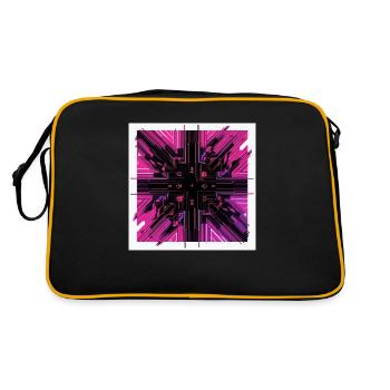 Cyber Grid Impuls - Retro Tasche - Schwarz/Gold - Hinten