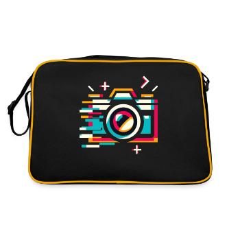Appareil photo à fragmentation de pixels - Photographie vintage A - Sac Retro - noir/or - Dos