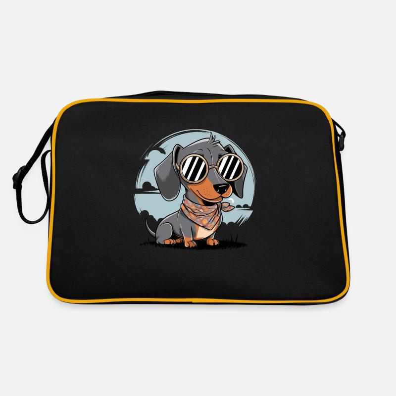 Chien teckel cool Sac Retro