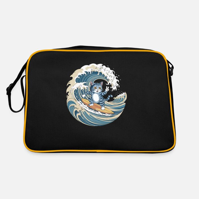 Vage Katze Retro Tasche