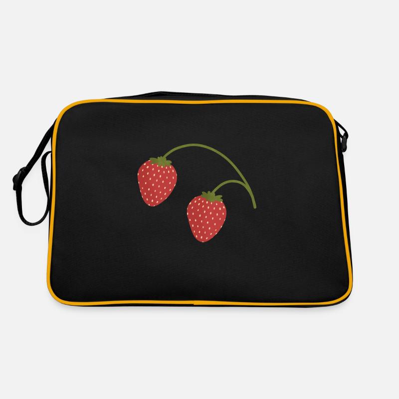 Erdbeeren Retro Tasche