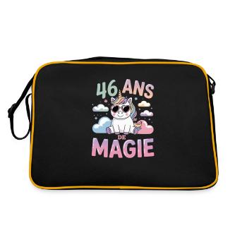 46 ans de magie - Sac Retro - noir/or - Dos