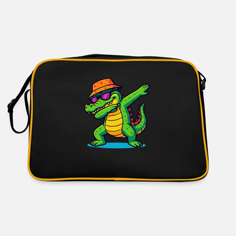 Tamponnage de crocodile Sac Retro