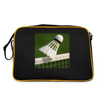 Badminton - ball over net - Retro Bag - black/gold - Back