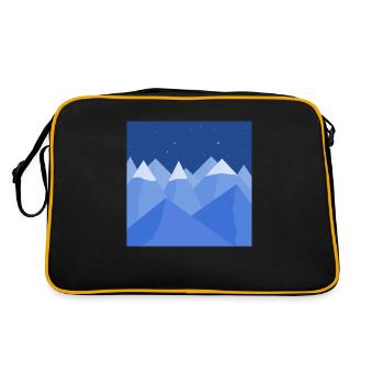 Paysage bleu - Sac Retro - noir/or - Dos