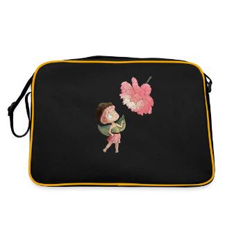 Fée magique avec pivoine - Sac Retro - noir/or - Dos