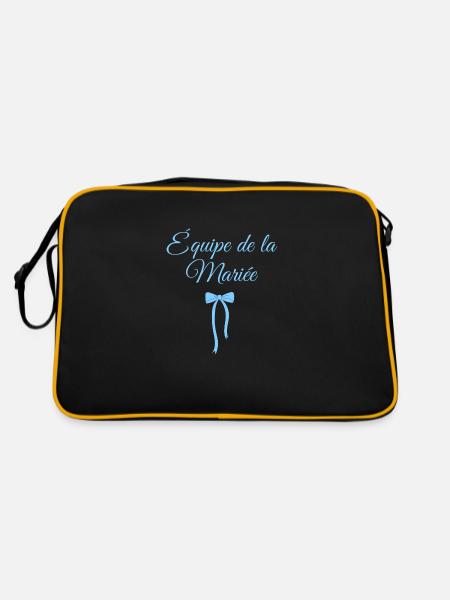 Équipe la mariée noeud bleu - Sac Retro - noir/or - Dos