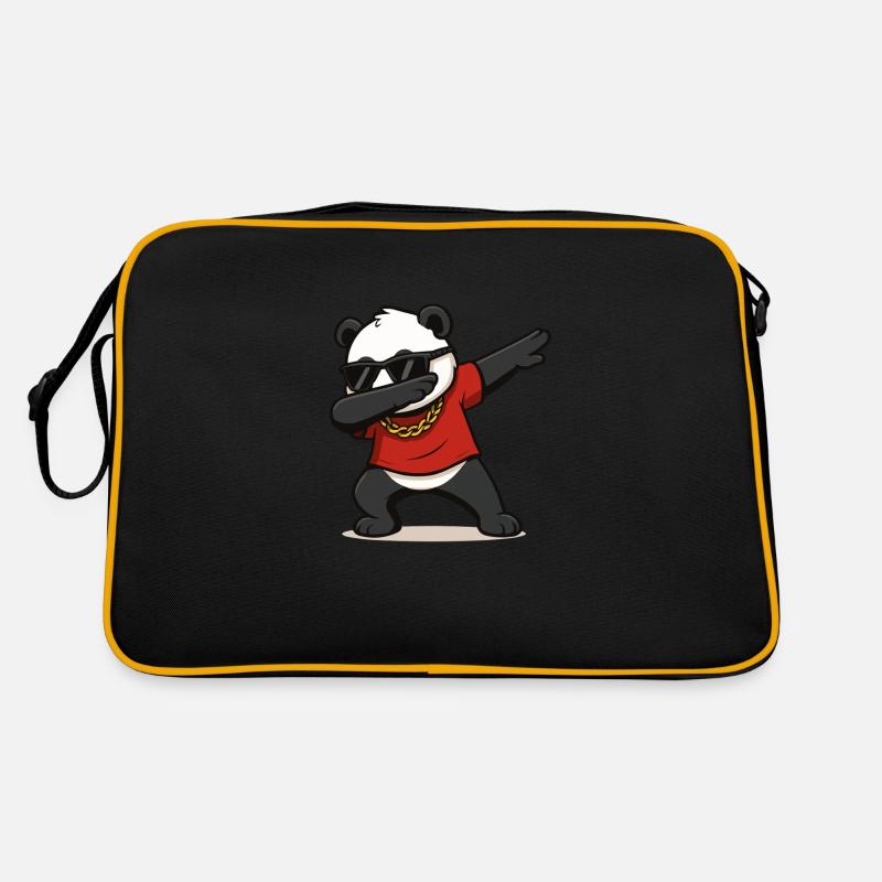 panda dabbing comic Retro Tasche