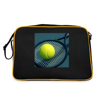 Sports - Tennis, raquette et balle - Sac Retro - noir/or - Dos