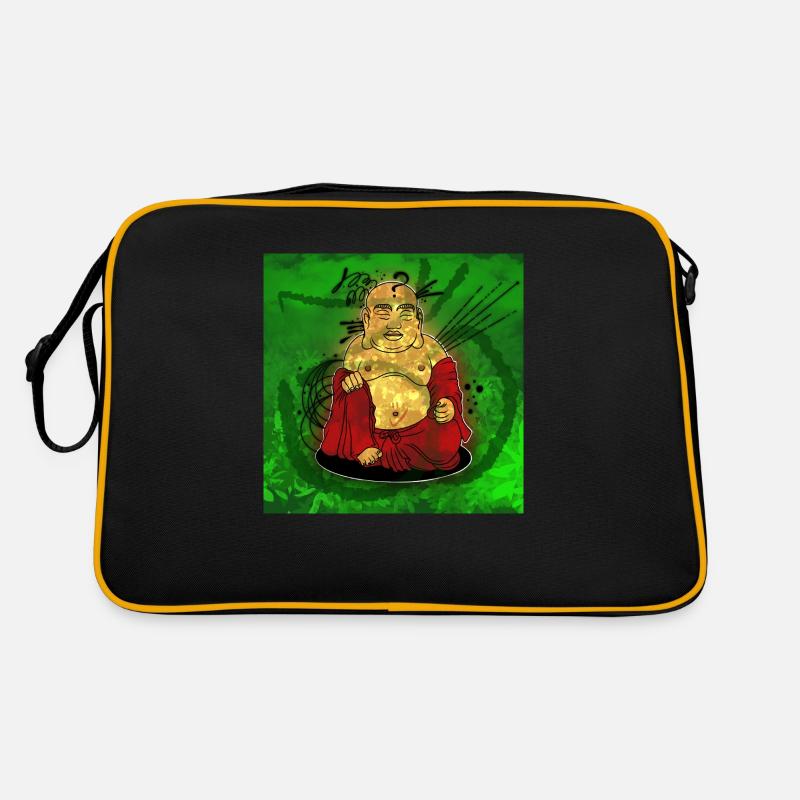 Buddha - Retro Tasche - Schwarz/Gold