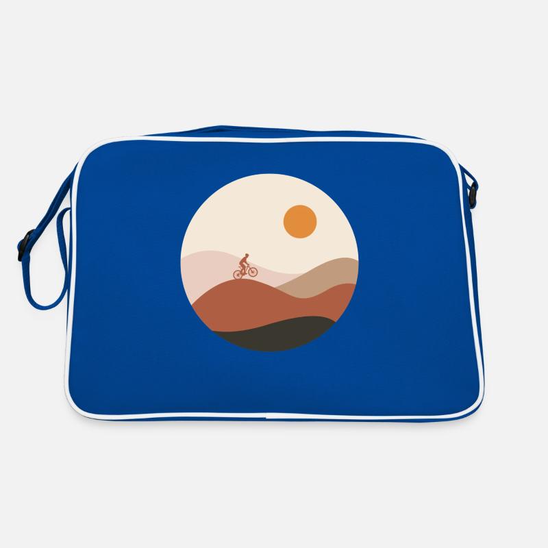 Radfahren Berge Landschaft Retro Tasche