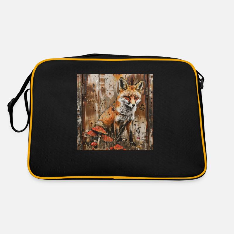Graffiti Fox Toadstools Rust Metal Street Art Retro Bag