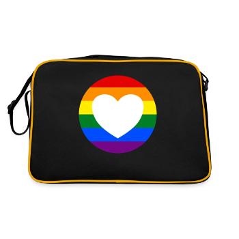 Cœur arc-en-ciel LGBTQ - Sac Retro - noir/or - Dos