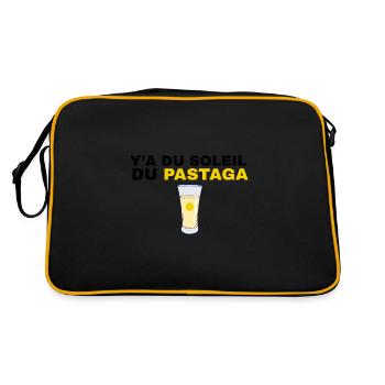 Soleil Pastaga – L’Apéro du Sud - Sac Retro - noir/or - Dos