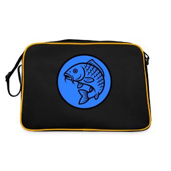Poisson carpe - Sac Retro - noir/or - Dos