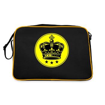 Crown Symbol - Retro Bag - black/gold - Back