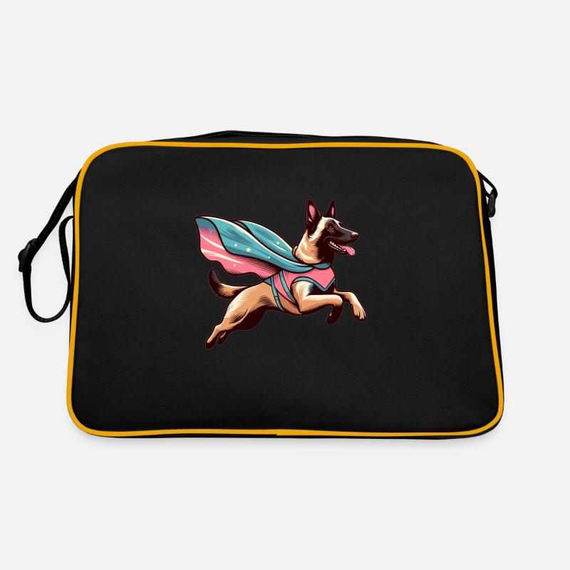 Super Hund Belgischer Schäferhund Cape Geschenk Retro Tasche