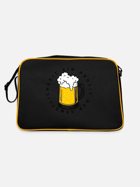 Ein Prosit der Gemütlichkeit - Retro Bag - black/gold - Back