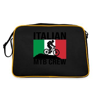 Chemise VTT Crew Italienne - Sac Retro - noir/or - Dos