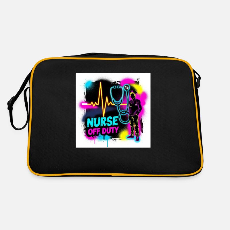 Chemise préférée de l’infirmière - Sac Retro - noir/or