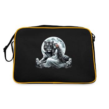 Moonlit Bond – Femme mystique et tigre - Sac Retro - noir/or - Dos