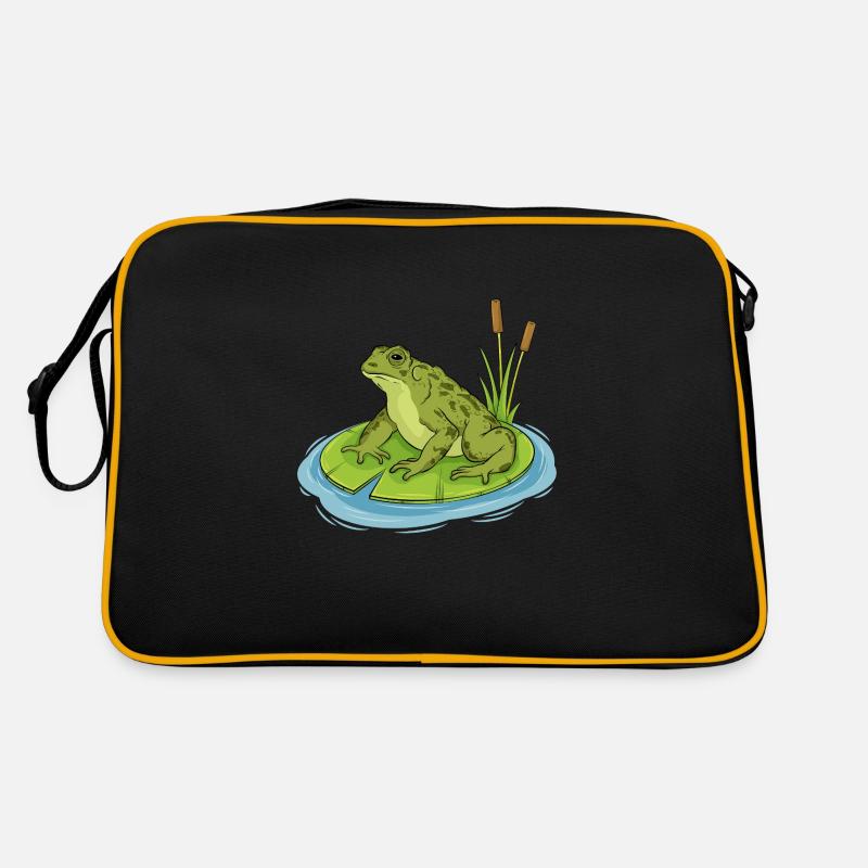 toad sitting on a lilypad Retro Bag