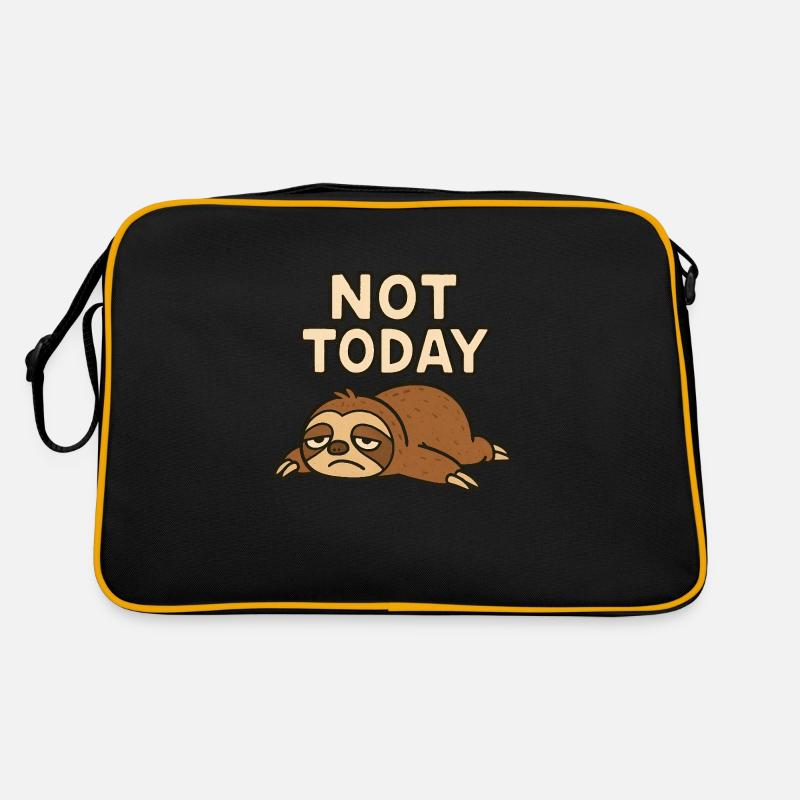 Nicht heute - Retro Tasche - Schwarz/Gold