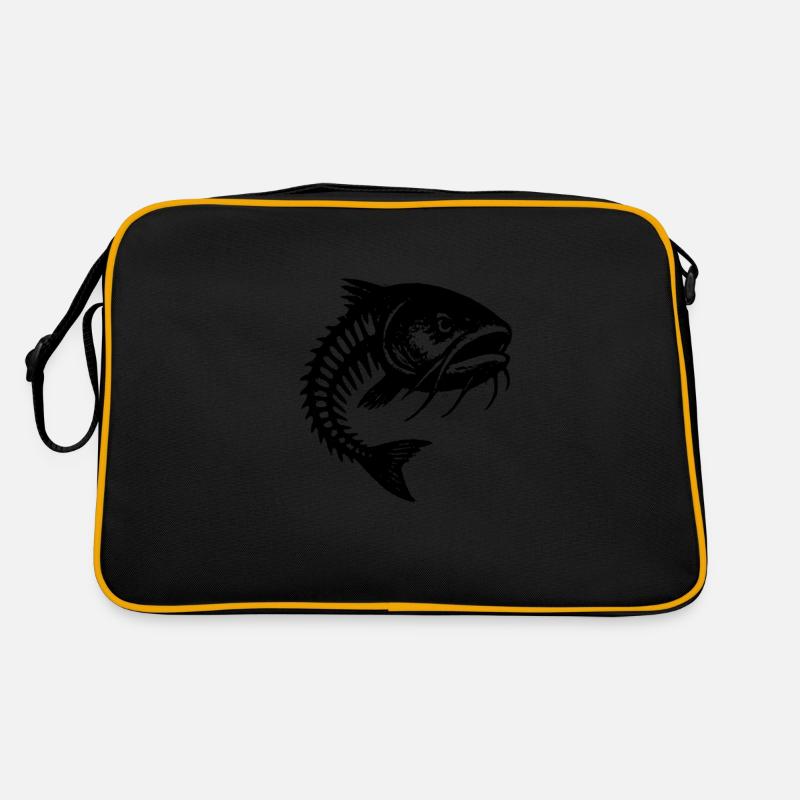 Fischgrate mit schlechter Laune Retro Tasche