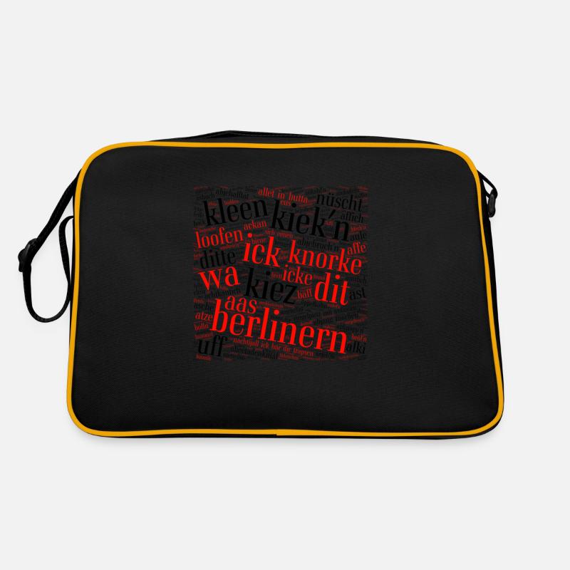 Berliner Schnauze – word cloud with dialect Retro Bag