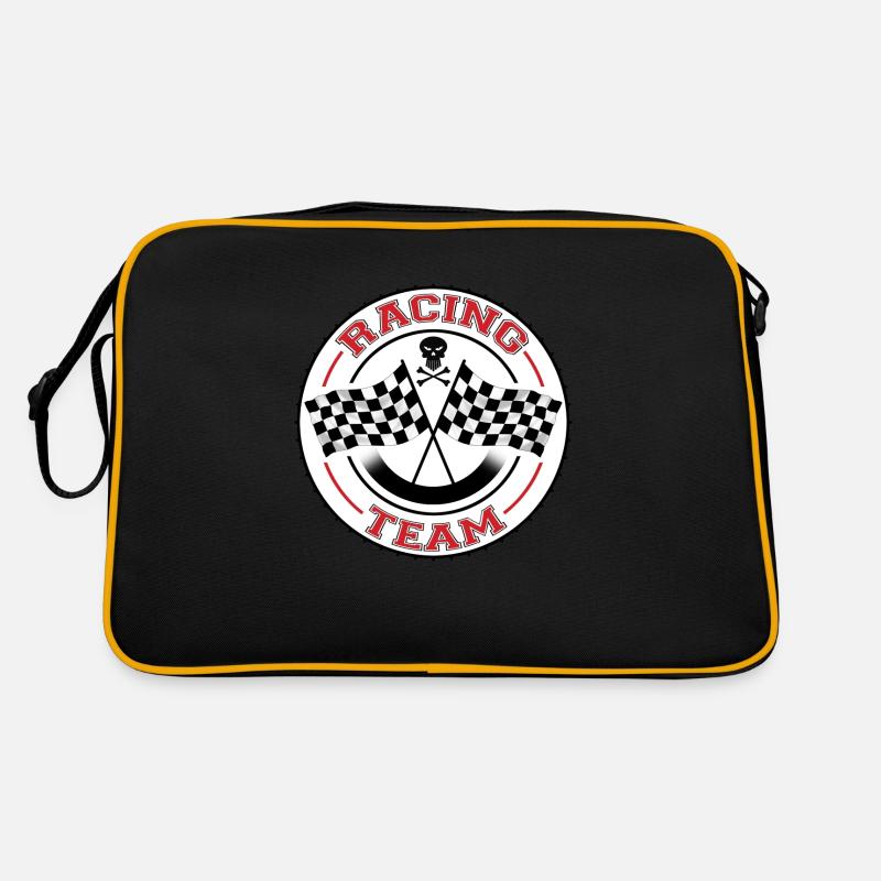 racing team - Retro Tasche - Schwarz/Gold