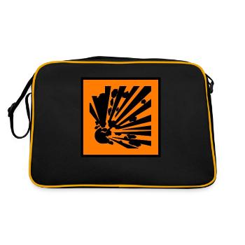 explosions gefahr - Retro Tasche - Schwarz/Gold - Hinten