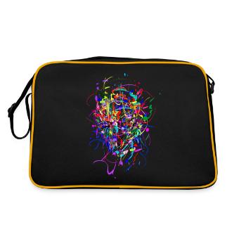 Couleur - Bombe / Abstrait / Visage - Sac Retro - noir/or - Dos