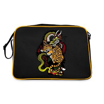 Dragon Serpent Tigre - Sac Retro - noir/or - Dos