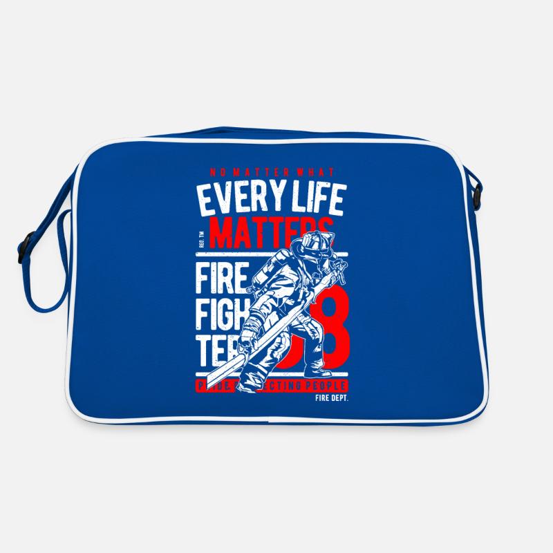 Pompiers Chaque vie Compte Sac Retro