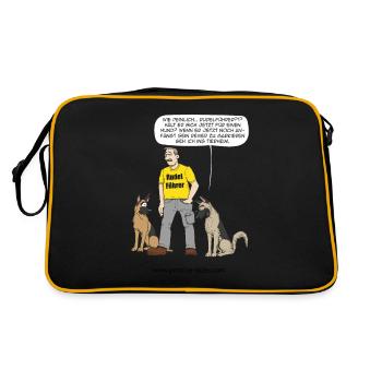 #PositiveRocks! - Rudelführer - Retro Tasche - Schwarz/Gold - Hinten