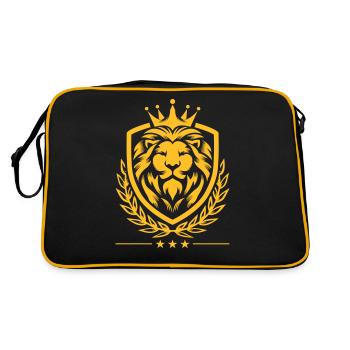 Lion Head - Retro Bag - black/gold - Back