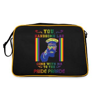 Come with me to the Pride parade - Retro Bag - black/gold - Back