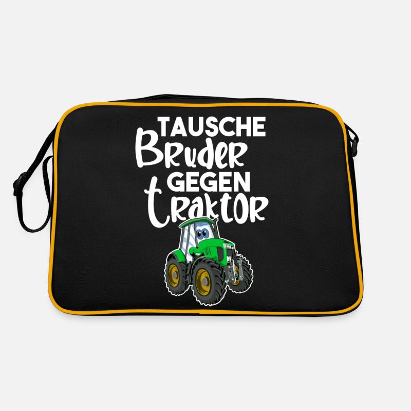 Tausche Bruder Gegen Traktor Retro Tasche
