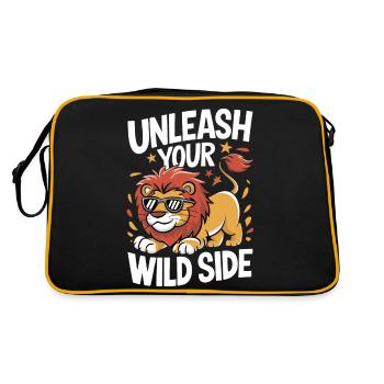 Lion Lion Animal Africa - Retro Bag - black/gold - Back