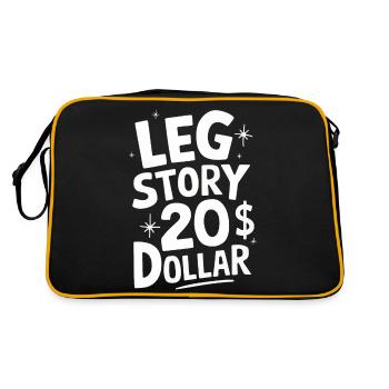 Amputation Behinderung - Retro Tasche - Schwarz/Gold - Hinten